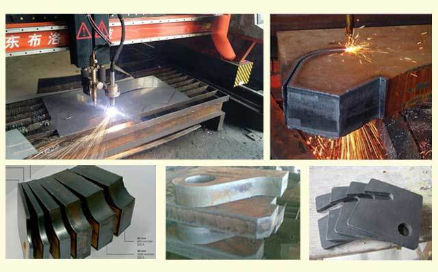 重型龍門火焰等離子數控切割機切割樣件展示